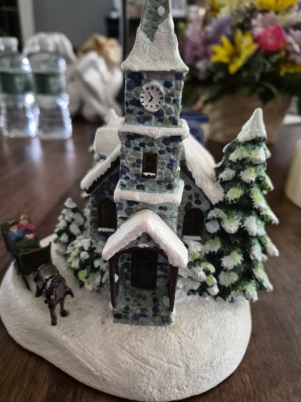 Decorative Snow-Covered Holiday Village PieceBy Thomas Kinkade 2001